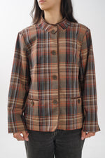Veste tartan brun Tanjay pour femme taille 16