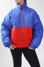 Manteau rétro bleu et rouge Edelweiss pour homme taille M