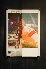 Original 1976 poster of the Montreal Olympic Games, Equestrian Sports & Athletics, double-sided (Large format)
