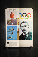 Original 1976 Montreal Olympic Games poster, Olympic Torch & Physical Conditioning, double-sided (Large format)