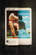 Original 1976 poster of the Montreal Olympic Games, Swimming & Judo, double-sided (Large format)