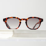 Ribotti Remake Baby unisex sunglasses – retro classic 90s style, tortoiseshell round wayfarer frame, tinted lenses