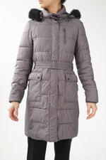 Lauren Ralph Lauren manteau puffer long avec fausse fourrure pour femme M