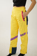 Fou pantalon de neige rétro 80s jaune Nat Lacen M