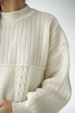 Chandail vintage col roulé off white large homme