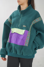 Polar rétro 80s kangourou vert forêt Polar Plus unisexe taille L-XL