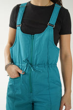 Salopette vintage Alpine turquoise pour femme petite taille 12 (S-M)