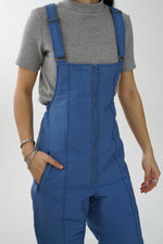 Pantalon de neige salopette bleu pastel unisex taille M