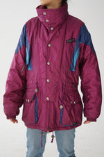 Manteau de ski rétro Coltech mauve métallique pour homme taille 38 (S-M)