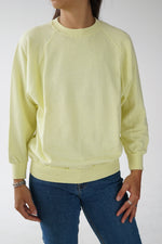 Crewneck vintage jaune pâle unisex taille M
