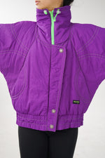Skiper manteau rétro mauve pour femme taille S-M