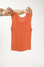 Camisole orange à texture