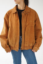 Manteau en suède vintage Spirit River pour homme taille XL