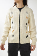Veste en laine 65/35 vintage avec zip Welgrume taille S