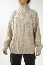 Chandail avec half zip vintage Sears en acrylique unisexe taille XL