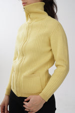 Chandail vintage en laine Ski-Doo à zip fait à Montréal taille XS-S