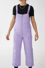 Salopette de neige lila cargo avec poches TNT unisexe taille M petite