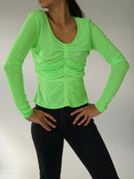 Haut 90s mesh parasuco vert fluo