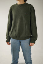 Chandail Tommy kaki pour homme L