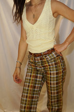 Haut sans manche col en V moulant Guilty jaune taille L-XL