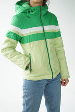 Retro white and green jacket size S