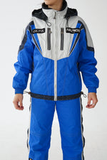 Combinaison de ski Avalanche deux pièces, snow suit bleu et gris unisexe taille XS