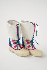 Sorel vintage 80s white, magenta and turquoise winter boots size 7 for men (9 for women)