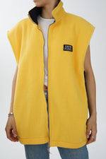 Snow Fleece sleeveless fleece jacket in yellow unisex size XL