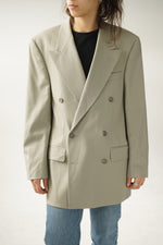 Veston beige en laine vierge