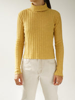 Col roulé vintage jaune Ilanco taille