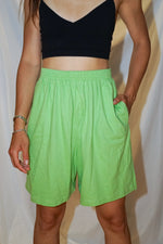 Short en coton Essential Elements vert pâle taille XL