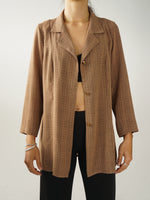 Beige and black light carrot jacket