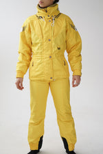 Ensemble de ski vintage couleur jaune pour femme taille 6 (XS)