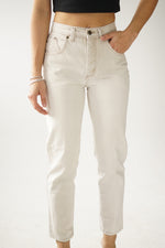 No Brand mom jeans vintage taille 26 beige