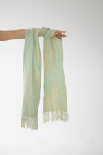 Foulard couleur jade marbré wool blend