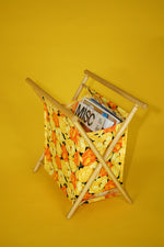 Foldable vintage fabric basket