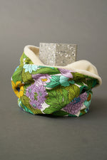 Foulard tube vintage à fleurs
