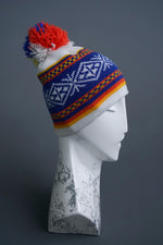 Superbe tuque vintage à pom-pom