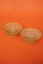 Duo of rattan baskets 8.5''