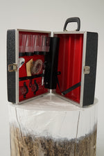 Valise mini bar portatif vintage noir