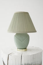 Lampe vintage coquillage couleur sauge