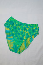 Culotte vintage taille haute Bikini vert fluo taille S-M