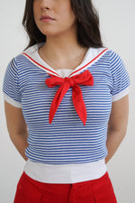 Top style Sailor Moon bleu fait à la main XS-S