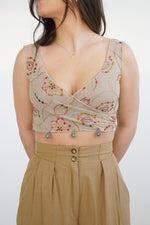 Top designer Caty Lesca à broderies S-M