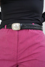 Ceinture en cuir taille basse S (taille haute M-L) 40"
