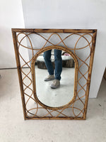 Miroir en bambou italien vintage