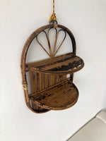 Étagère murale vintage en bambou italien