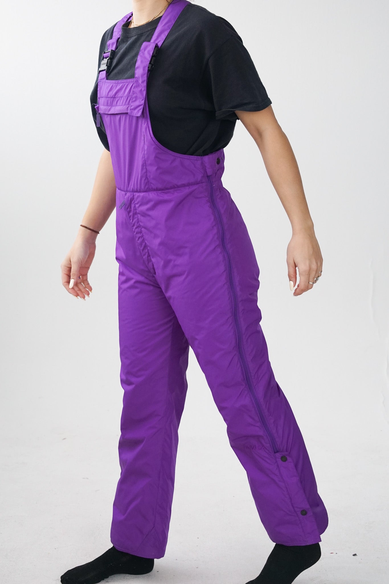 Salopette de neige 80s Nevica mauve pour homme taille M