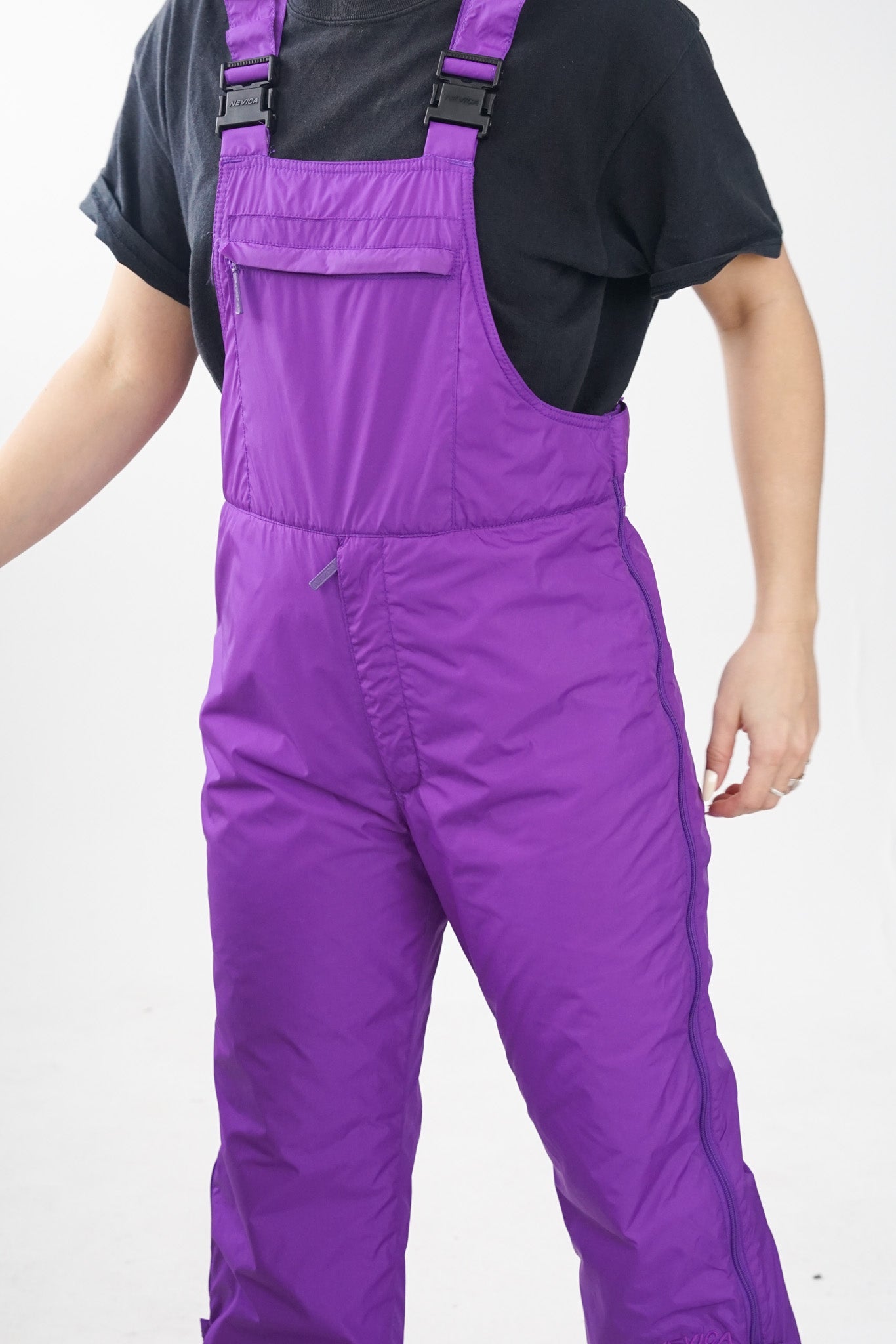 Salopette de neige 80s Nevica mauve pour homme taille M