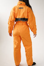 Charger l&#39;image dans la galerie, One piece Bogner ski suit, yellow technical snow suit for woman size 12 (S-M)
